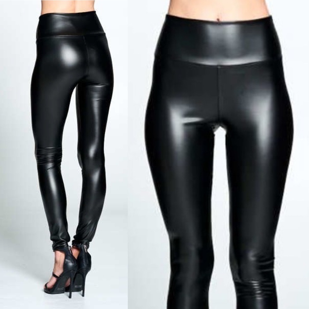 Faux Leather High Waist Leggings